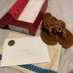 Relisted Tory Burch Leather Miller Sandals